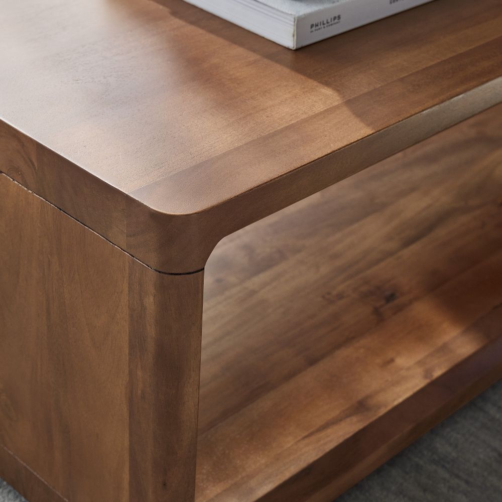 Calla Coffee Table 122cm - Modern Acacia Wood Design | West Elm UK